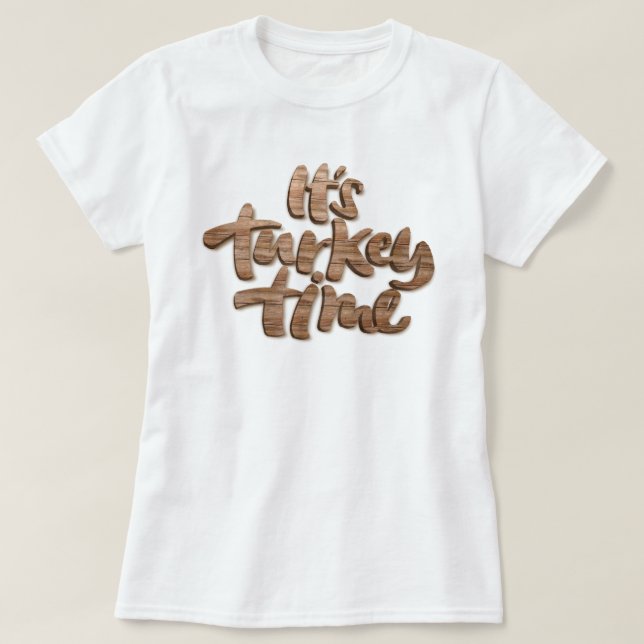 Lustigt det är Turkiets Thanksgiving Dinner Satt T Shirt (Design framsida)