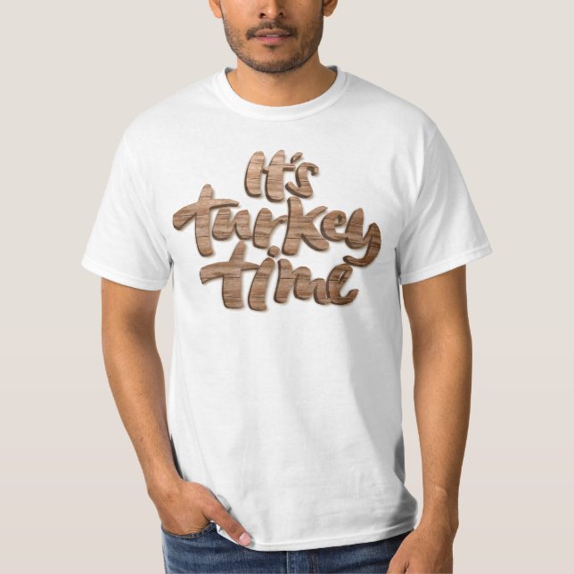 Lustigt det är Turkiets Thanksgiving på middag T Shirt (Framsida)