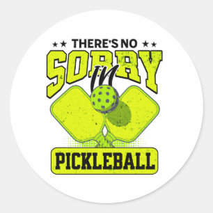 Lustigt det finns ingen ursäkt i Pickleball-Vintag Runt Klistermärke