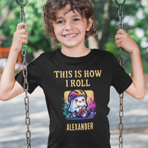 Lustigt Det här är hur jag rullar personligens cyk T Shirt