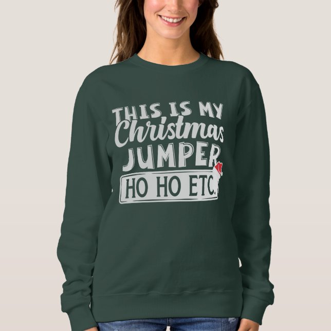 Lustigt det här är min Jumper i julen... T Shirt (Framsida)