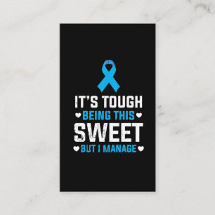 Lustigt diabetesmedvetande Insulin Warrior Diabeti Visitkort