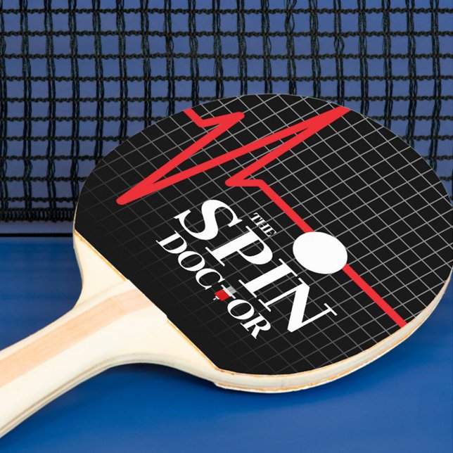 Lustigt diagram för sprinefärgade pulsslag i Dokto Pingisracket (Funny the Spin Doctor Table Tennis Paddle Cover Photo)