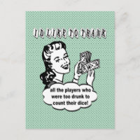 Lustigt Dice - jag vill tacka