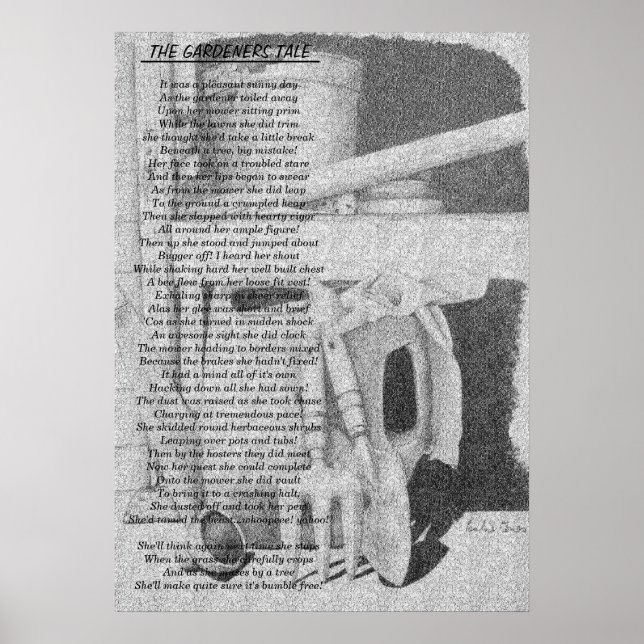 Lustigt dikt och verktyg poster (Framsidan)