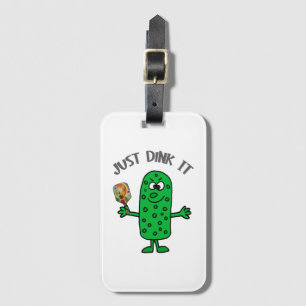 Lustigt... Dink it Pickle spelar Pickleball Bagagebricka