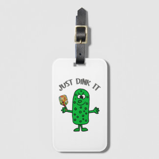 Lustigt... Dink it Pickle spelar Pickleball Bagagebricka