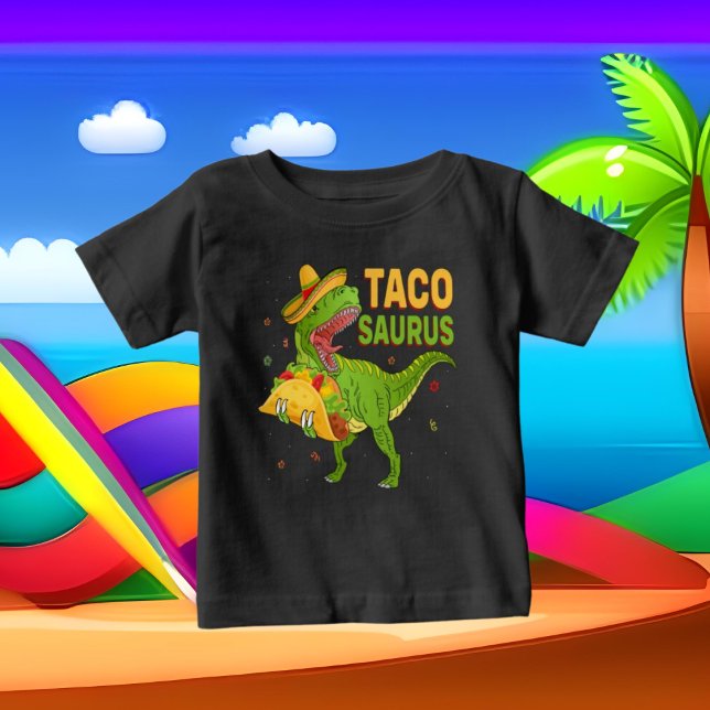 lustigt dinosaur taco ord art t shirt (Skapare uppladdad)
