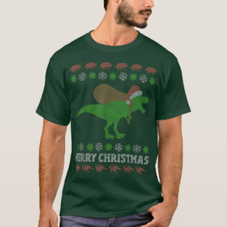 Lustigt dinosaur Ugly-julsötare T Shirt