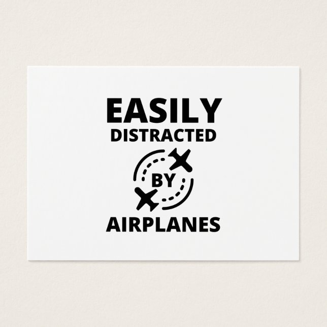 Lustigt distraherad av flygplan lustiga pilot avia visitkort (Framsidan)
