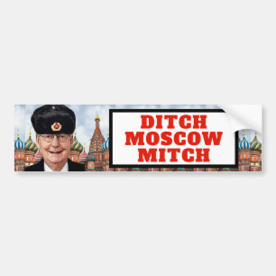 Lustigt Ditch Moskva Mitch Bildekal