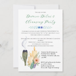 Lustigt Divorce Cleansing Party Spa & Detox Theme Inbjudningar