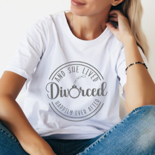 Lustigt Divorce Party T-shirt för hennes skull
