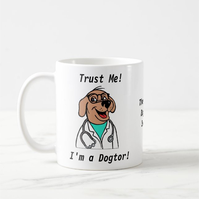 Lustigt Dogtor Vet Mugg (Vänster)