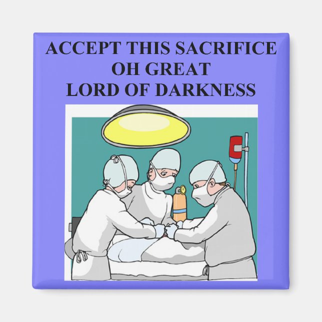 Lustigt doktor skämt! magnet (Framsidan)