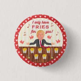 Lustigt Donald Trump Fast Food Fries Valentine Day Knapp