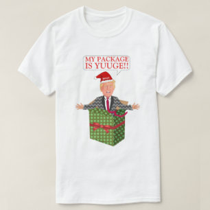 Lustigt Donald Trump God jul Paket Humor T Shirt