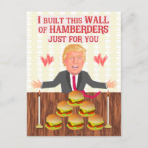 Lustigt Donald Trump Hamberders Wall Valentindagen