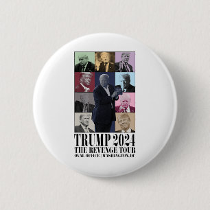 Lustigt Donald Trump Revenge Tour Ultra Mega Tou Knapp