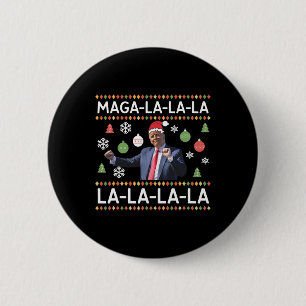 Lustigt Donald Trump Ugly jul Sweater. La La Knapp