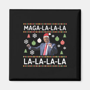 Lustigt Donald Trump Ugly jul Sweater. La La Magnet
