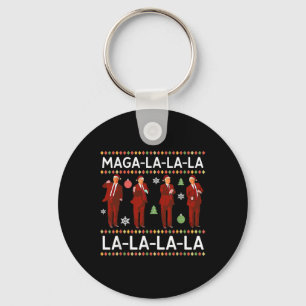 Lustigt Donald Trump Ugly jul Sweater. La La Nyckelring