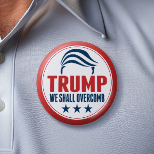 Lustigt Donald Trump - vi ska överbrygga det Knapp
