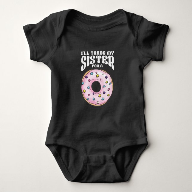 Lustigt Donut älskar Son Brother Foodie T Shirt (Framsida)