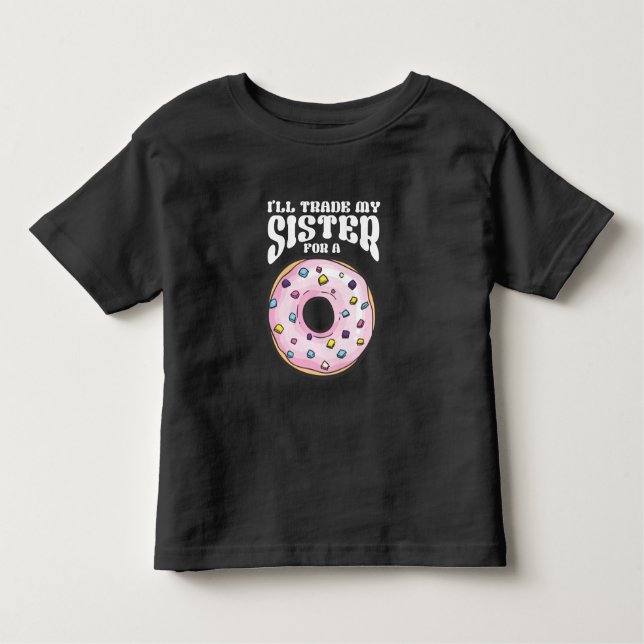 Lustigt Donut älskar Son Brother Foodie T Shirt (Framsida)