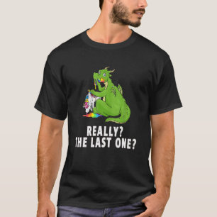 Lustigt dragon äter den sista enigheten t shirt