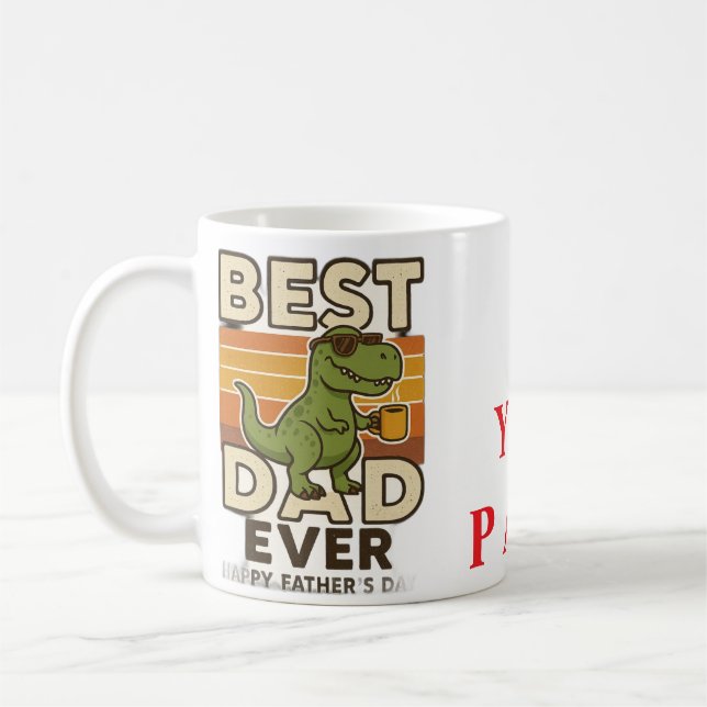 Lustigt Dragon Pappa . - Bästa Pappa någonsin. Pap Kaffemugg (Vänster)