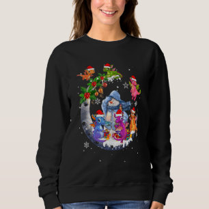 Lustigt dragons leker med Snögubbe Dragon Julafton T Shirt