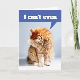 Lustigt Drama Cat - jag kan inte ens födelsedag Kort