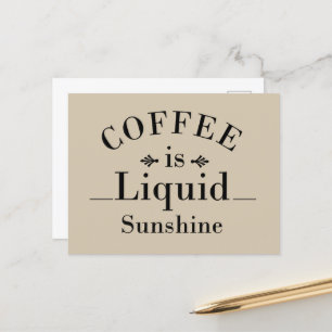 Lustigt drickande ord om kaffe helg vykort