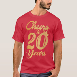 Lustigt drickande till 20 år gammal födelsedagsdag t shirt