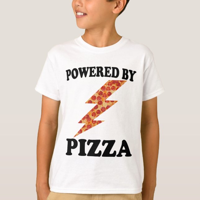 Lustigt driven av Pizza Coola Pizza T Shirt (Framsida)