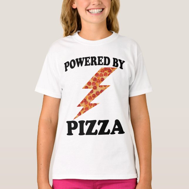 Lustigt driven av Pizza Coola Pizza T Shirt (Framsida)