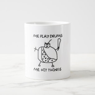 Lustigt Drummer Grottman Me Slåare Sak Kaffe kopp Jumbo Mugg