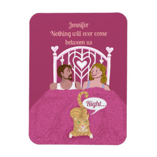 Lustigt du och jag och Cat Anpassningsbar Valentin Magnet