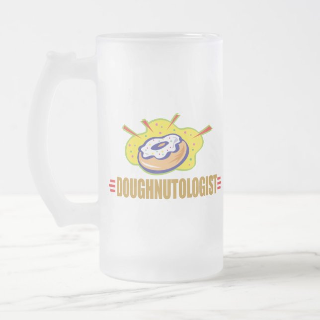 Lustigt dughanjer frostat ölglas (Vänster)