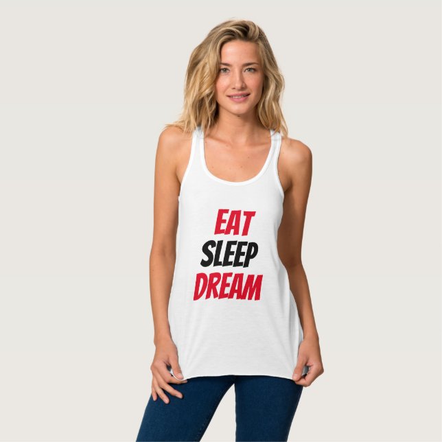 Lustigt! Eat Ssov Dream-Tanktop Linne Med Racerback (Hel framsida)
