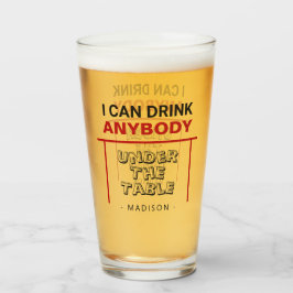 Lustigt eget namnpint glas