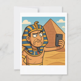 Lustigt egyptiskt selfie med Pyramid Postcard Vykort