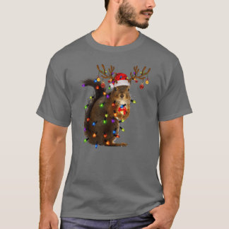 Lustigt ekorre jul Rein jul Ljus fri T Shirt