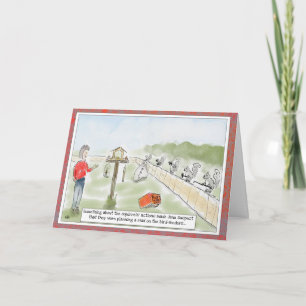 Lustigt ekorre Tecknad födelsedagskort Kort