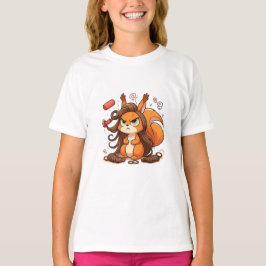 Lustigt ekorreillustration - Glamous Bad Hair D T Shirt