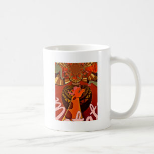 Lustigt Elegant Giraffe-befullmäktigad afrikansk S Kaffemugg