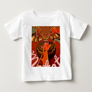 Lustigt Elegant Giraffe-befullmäktigad afrikansk S T-shirt