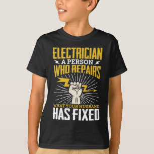 Lustigt elektrikerjoksjobb Humor T Shirt