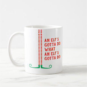 Lustigt Elf Ben visar en Elfs måste göra jul Kaffemugg